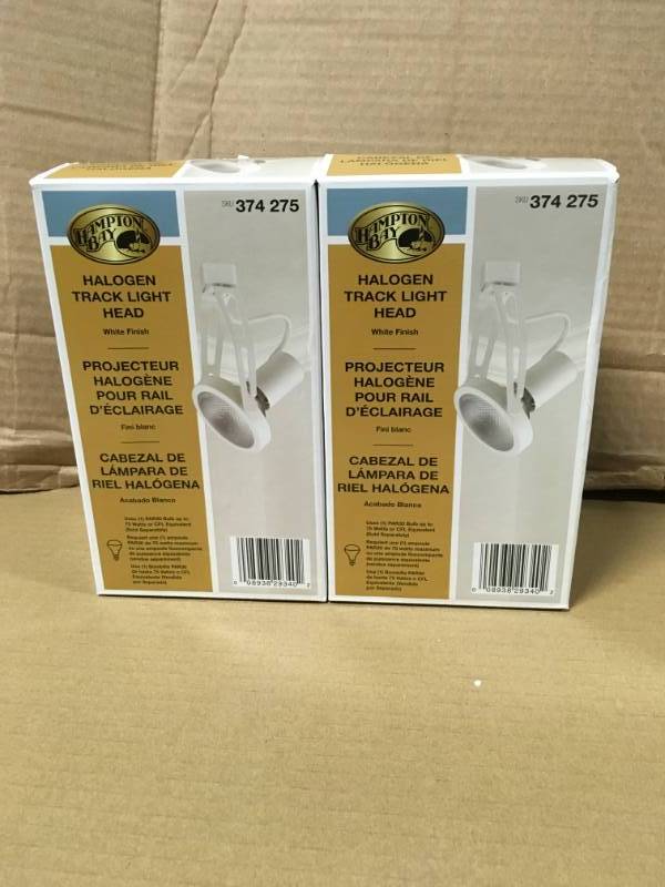 lot 42 image: Hampton Bay F23 # 374 275 75 Watt Par30 Halogen Track Light Head White not used