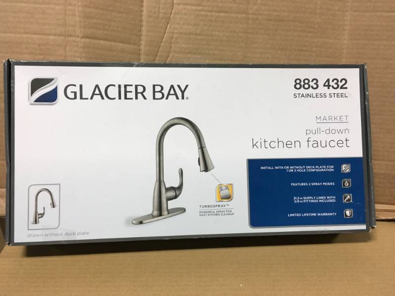 Glacier Bay Market Single Handle Pull Down Kitchen Faucet With