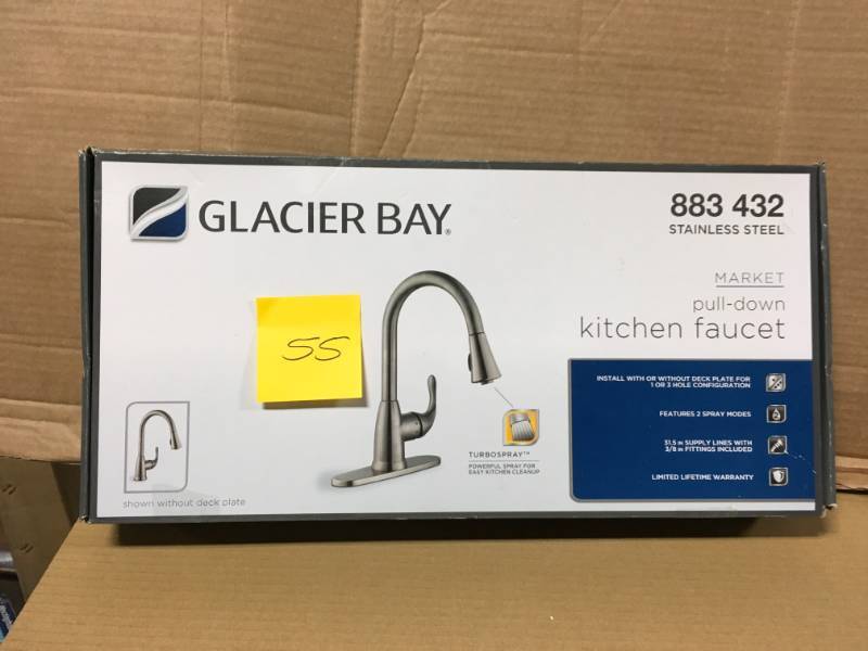 Glacier Bay Market Single Handle Pull Down Kitchen Faucet With