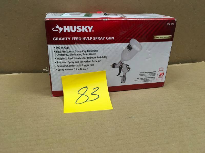 lot 83 image: Husky Gravity Feed HVLP Spray Gun USED  in good condition