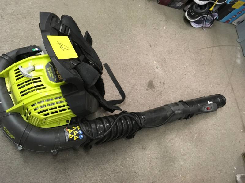 Ryobi 175 Mph 760 Cfm 38cc Gas Backpack Leaf Blower Used In Good