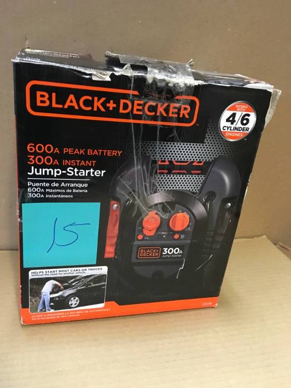lot 15 image: BLACKDECKER 300 Amp Portable Jump Starter
