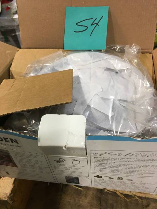 lot 54 image: MOEN Banbury Single-Handle 1-Spray 1.75 GPM Tub and Shower Faucet with Valve in Spot Resist Brushed Nickel (Valve Included)