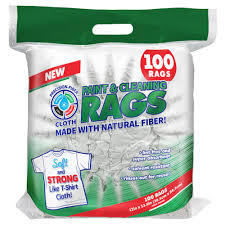 lot 21 image: 12 in. x 13.6 in. Precision-Fiber Cloth Paint and Cleaning Rags (100-Count)