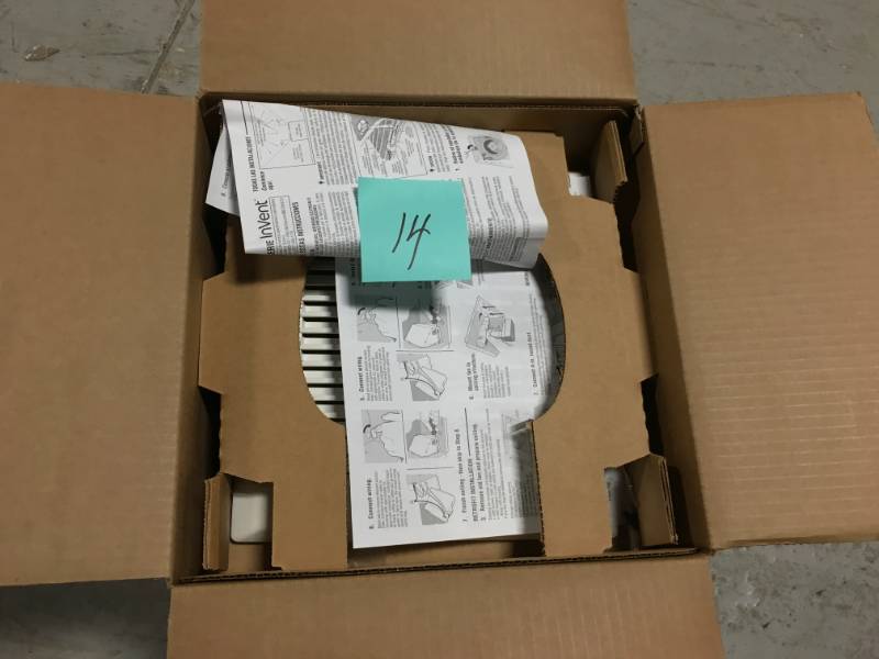 lot 14 image: NuTone InVent Series 80 CFM WallCeiling Installation Bathroom Exhaust Fan in good condition