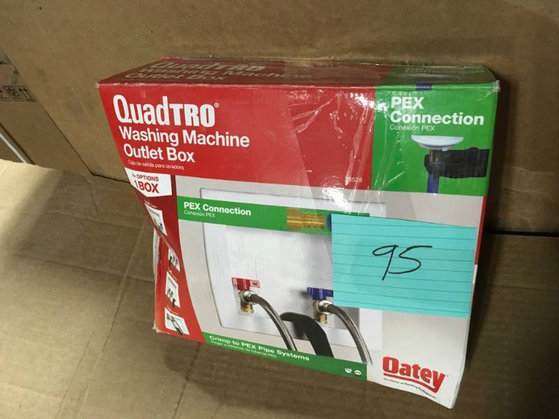lot 95 image: Oatey 38528 Quadtro Washing Machine Outlet Box in good condition