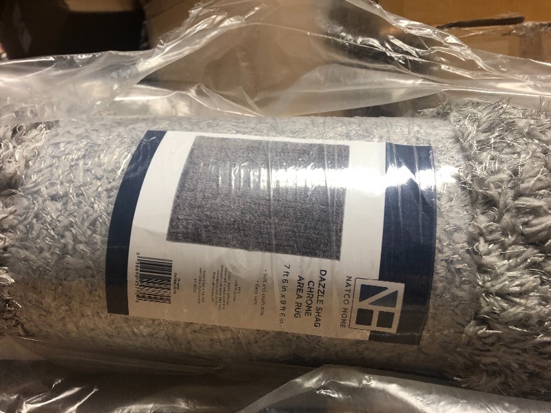 lot 109 image: Natco Home Chrome Shag 8 ft. x 10 ft. Area Rug not used