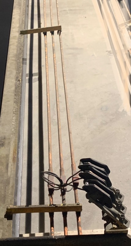 lot 4 image: Bethlehem USA. Bridge Crane 18 ft., 14 in. Thick Steel, Capacity 2,000 lbs