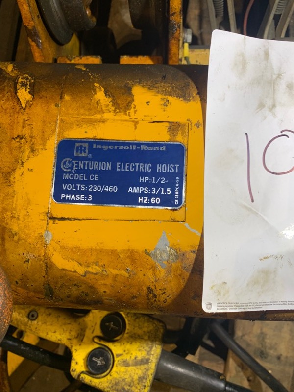 lot 10 image: Centurion Electrical Hoist 1-Ton