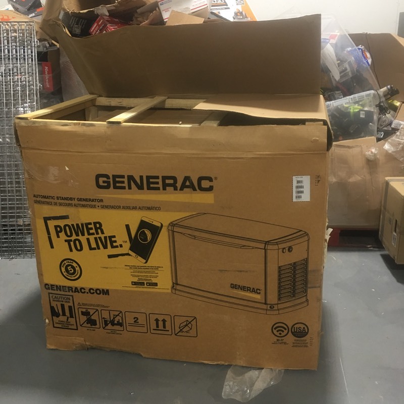 lot 17 image: Generac 16000 Watt LP 16000 Watt (NG) Air Cooled Stanby Generator with Wi-Fi and whole house 200 amp auto Transfer Switch