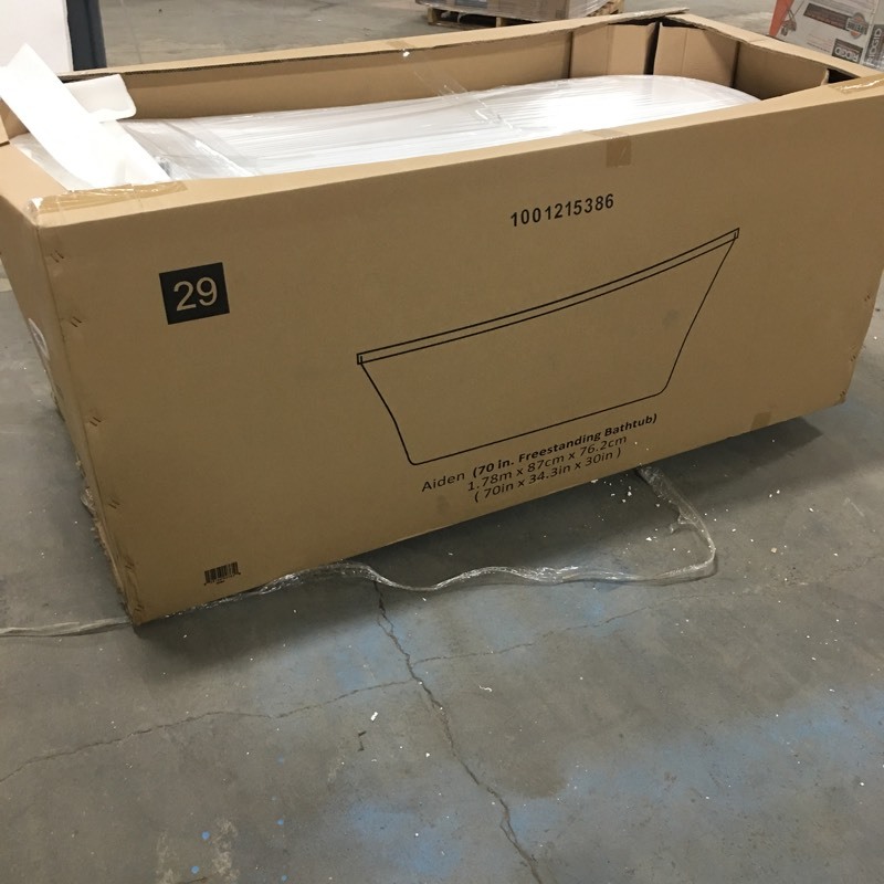 lot 19 image: Schon Aiden 70 Reversible Drain Bathtub in White