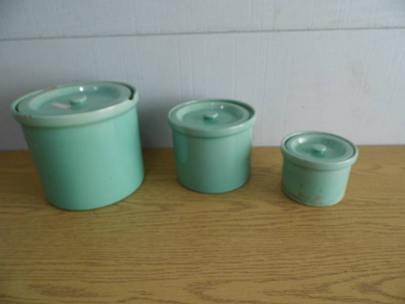 lot 18 image: Antique Canisters