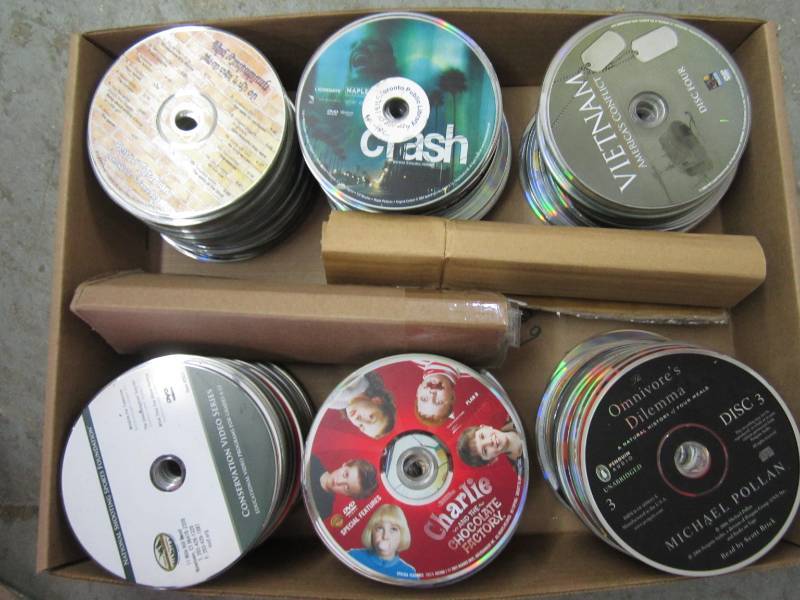 lot 328 image: Lot of DVDsCDs (300 pcs)...