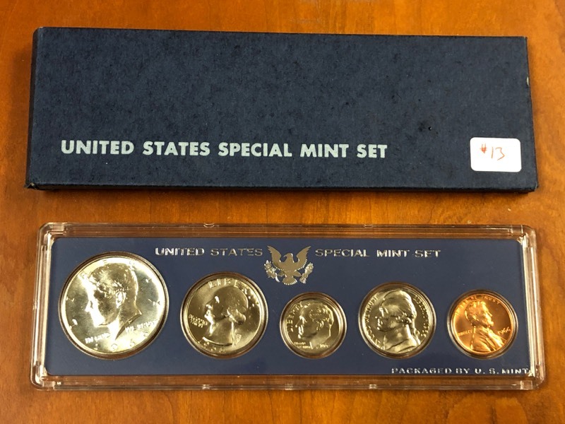 lot 13 image: 1966 U. S. Special Mint Set, 5-Coin...