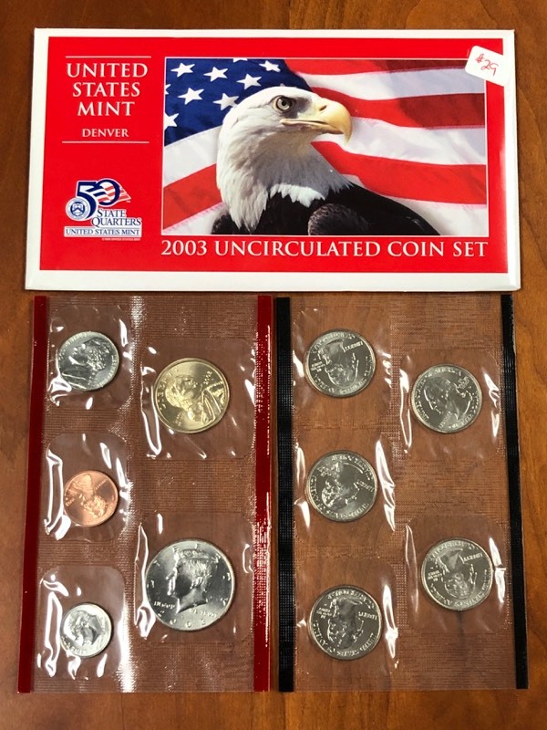 lot 29 image: 2003 U.S. Mint Uncirculated Denver ...