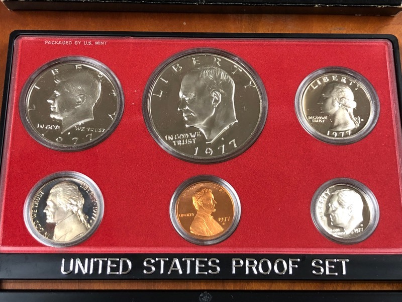 lot 42 image: 1977 U.S Proof Set, 6-Coin Set With...