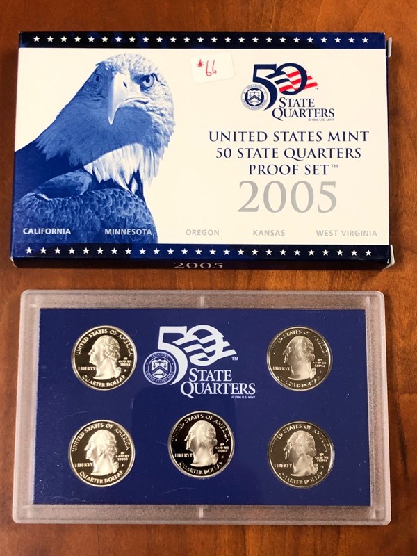lot 66 image: 2005 U.S. Mint 50-State Quarters Pr...