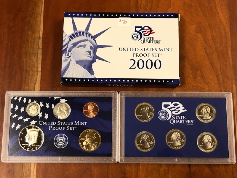 lot 70 image: 2000 U.S. Mint 50-State Quarters Pr...