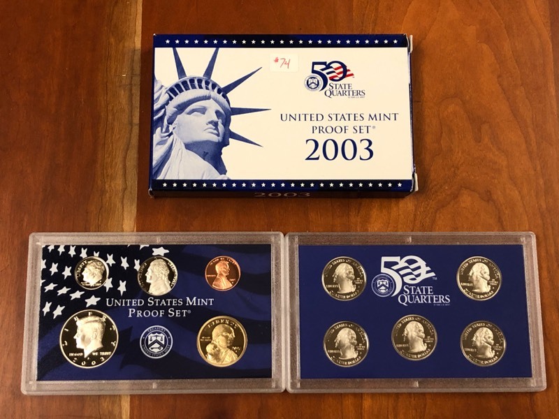 lot 74 image: 2003 U.S. Mint 50-State Quarters Pr...