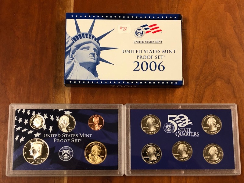 lot 78 image: 2006 U.S. Mint Proof Set, 6-Coin Se...