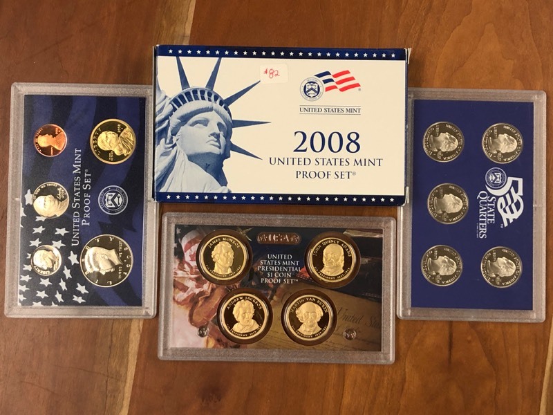 lot 82 image: 2008 U.S. Mint Proof Set 5-Coin Se...