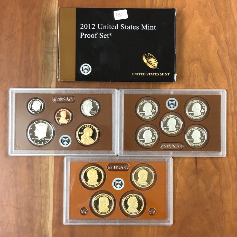 lot 87 image: 2012 U.S. Mint Proof Set 5-Coin Se...