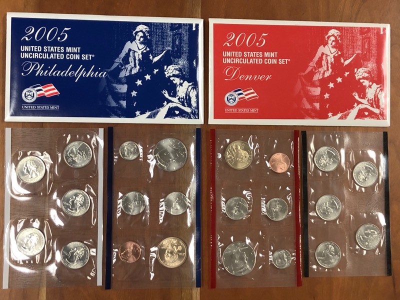 lot 94 image: 2005 U.S. Mint Uncirculated P & D M...
