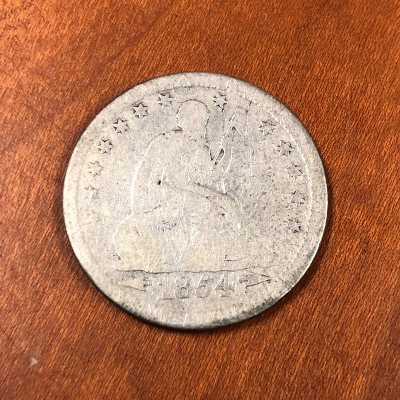 lot 115 image: 1854 Liberty Seated Quarter ...