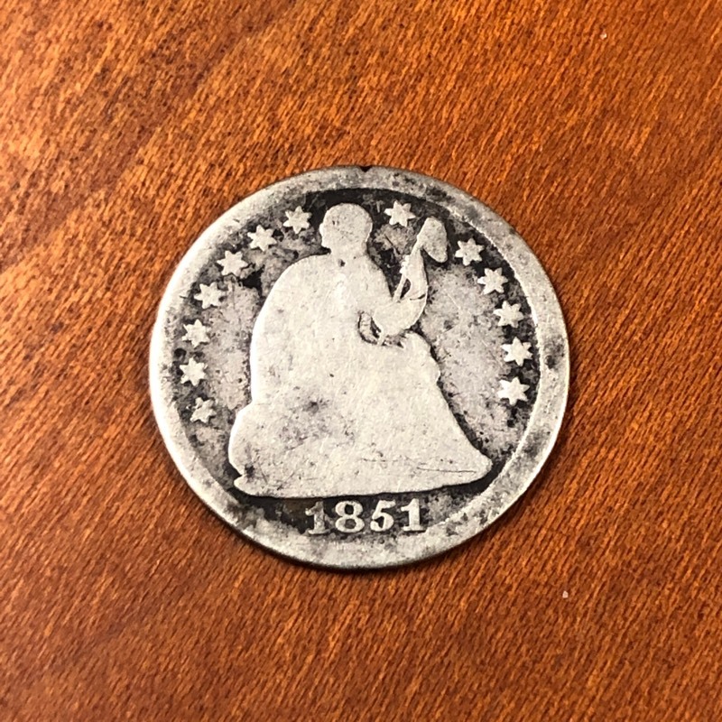 lot 116 image: 1851-12 Dime (Only 781,000 Minted)...