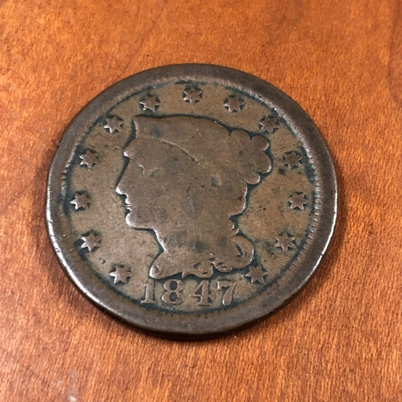 lot 118 image: 1847 Large Cent ...