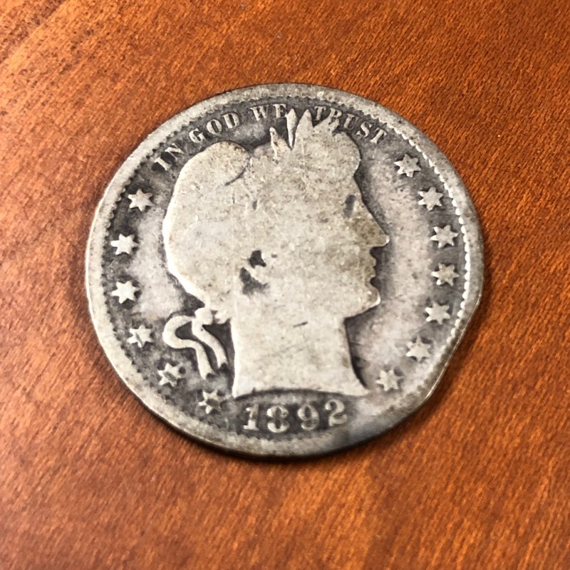 lot 117 image: 1892-S Barber Quarter (Only 964,000...