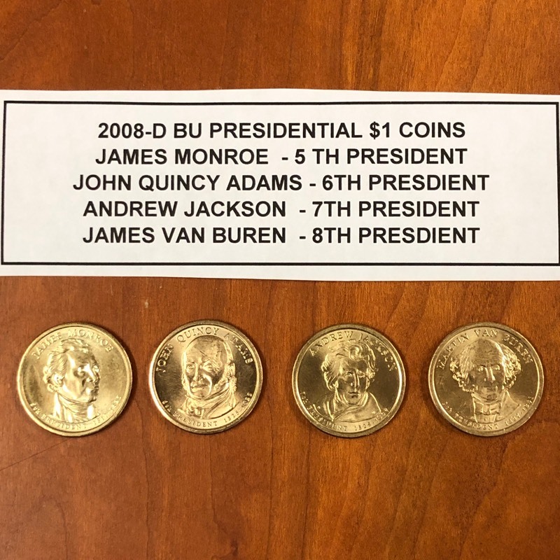 lot 120 image: 2008-D BU Presidential $1 Coins ...