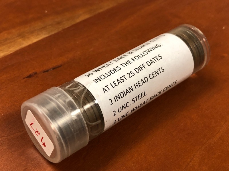 lot 127 image: (1) Roll Of Wheat Back & Indian Hea...