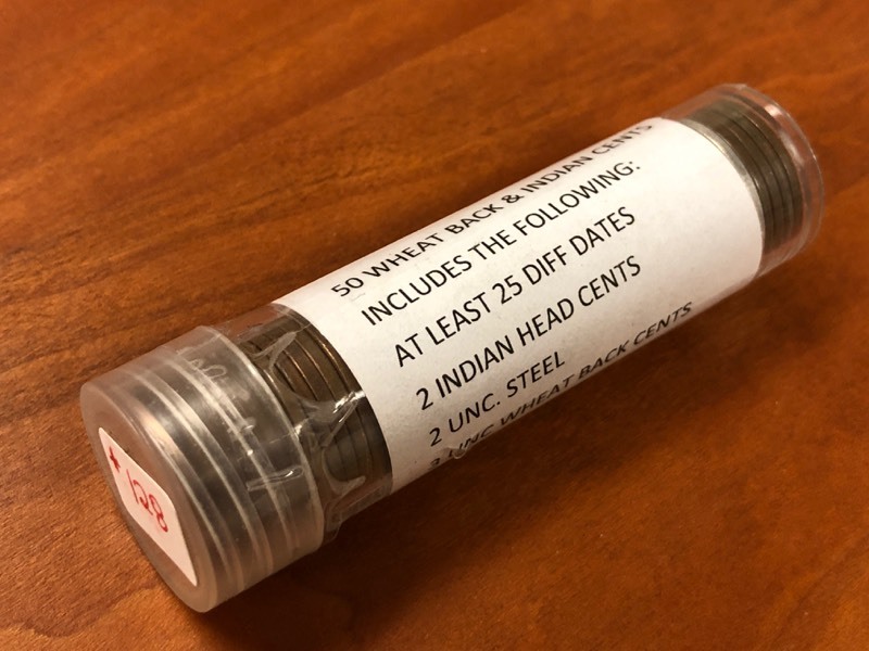 lot 128 image: (1) Roll Of Wheat Back & Indian Hea...