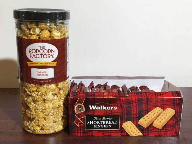 lot 39 image: Caramel Popcorn and Shortbread