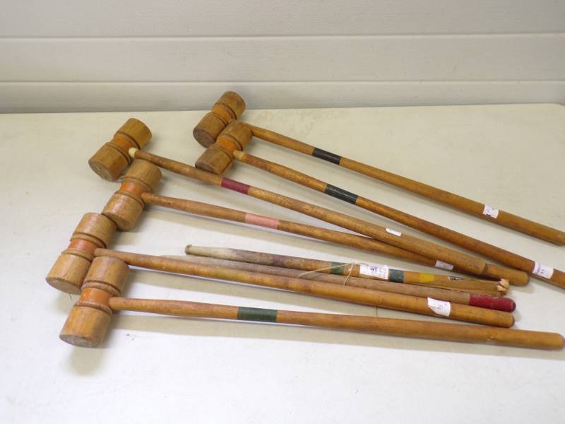 lot 68 image: Vintage Croquette Mallets