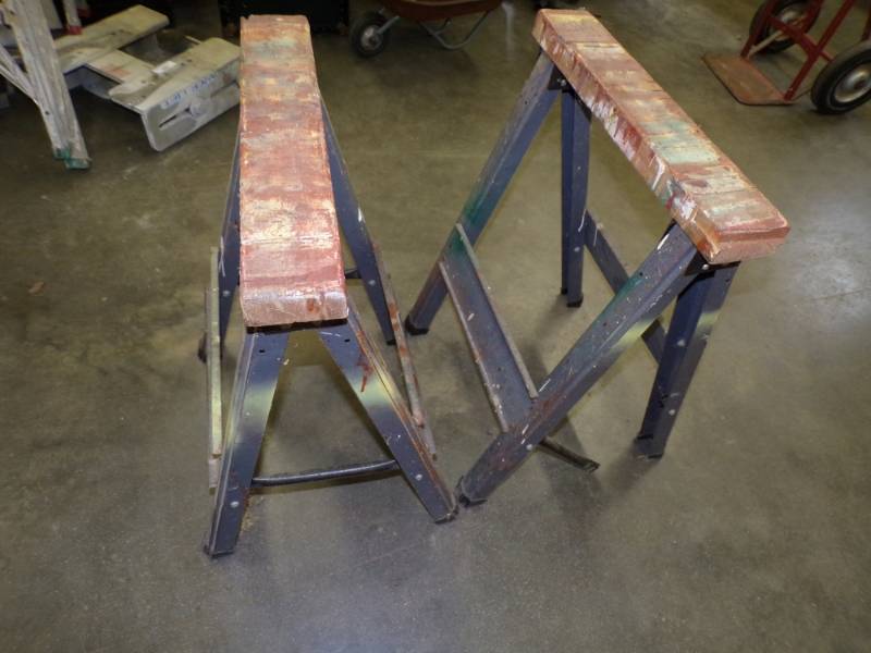 lot 102 image: Pair of Folding Saw Horses