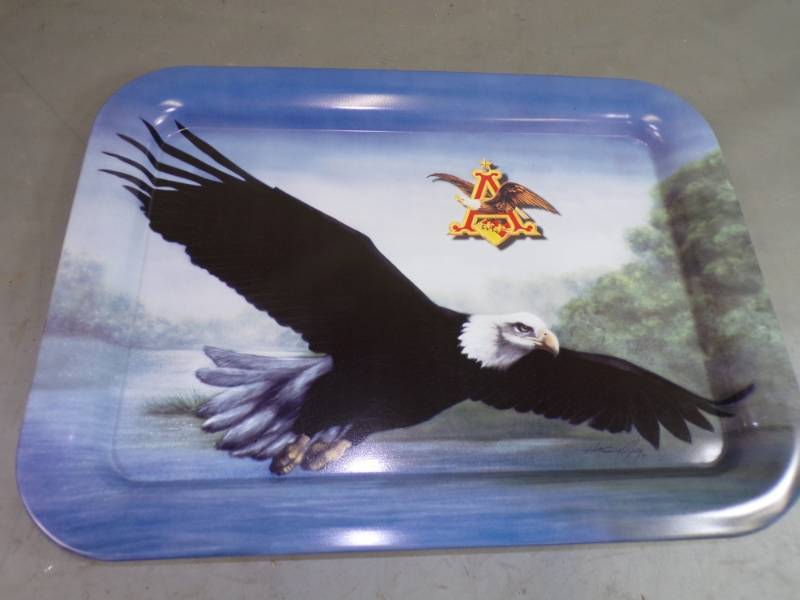 lot 91 image: Anheuser-Busch Soaring Eagle Metal Tray