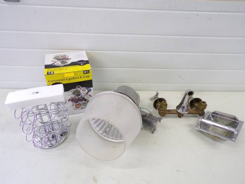 lot 33 image: New Kuerig Pod Holder, Street Light, And Faucet Handles and Spout