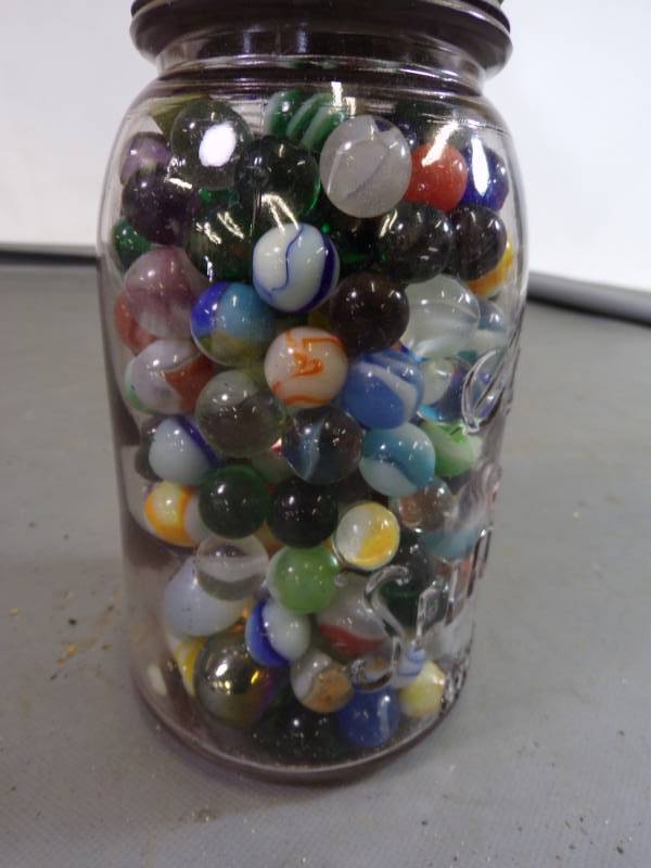 lot 53 image: Vintage Jar of Marbles