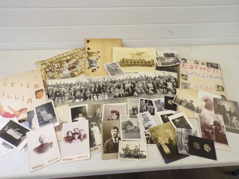 lot 63 image: Vintage Photos, Cabinet Cards, and Ester Williams Scrapbooks