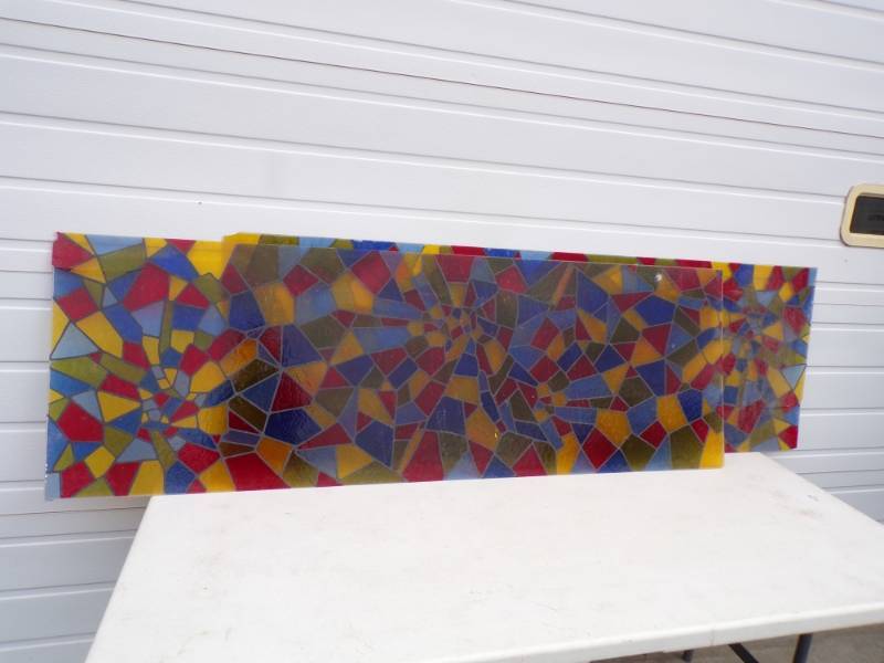 lot 72 image: 2 Sheets of plastic Stain Glass Great for art projects