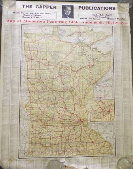 lot 5 image: 1926 Capper School and Educational Map 4 Maps Rolled very cool