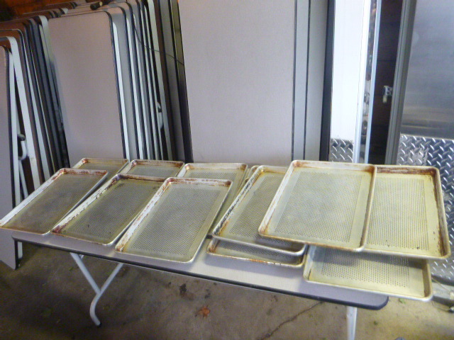 lot 22 image: 13 Perforated Sheet Pans