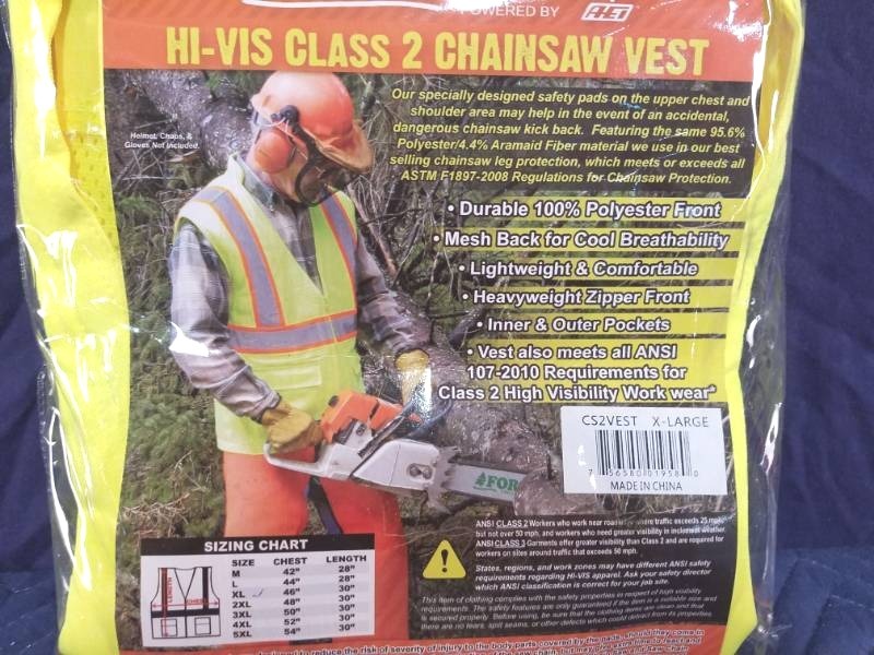 lot 16 image: Forester Hi-Vis Class 2 Chainsaw Vest 