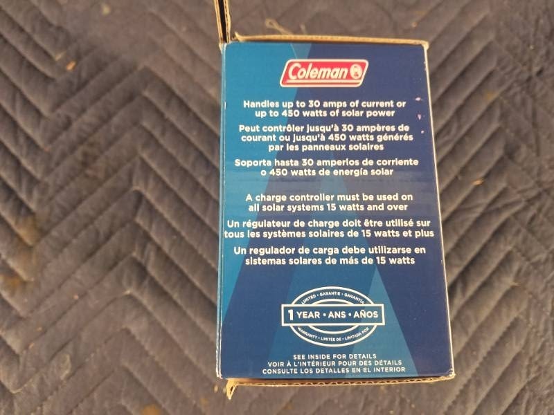 lot 20 image: Coleman Solar Charge Controller 
