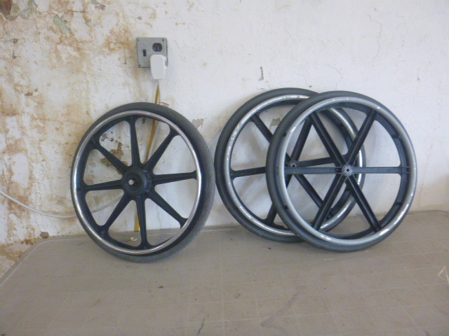 lot 122 image: 3 Wheel Chair Wheels
