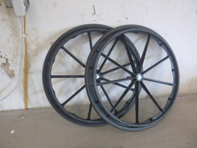 lot 125 image: Pair of Wheel Chair Wheels