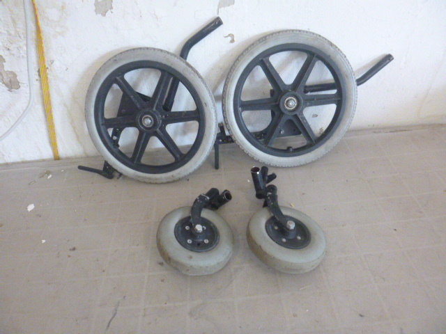 lot 126 image: 2 Sets of Wheel Chair Wheels