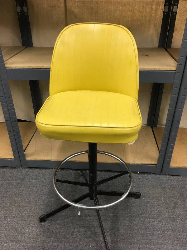 lot 44 image: Yellow StoolChair